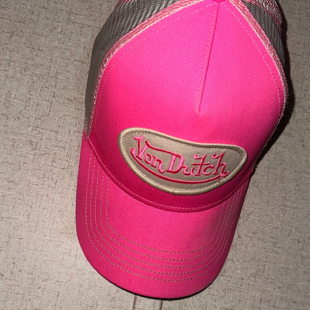 Von Dutch Hot Pink Cap with Logo